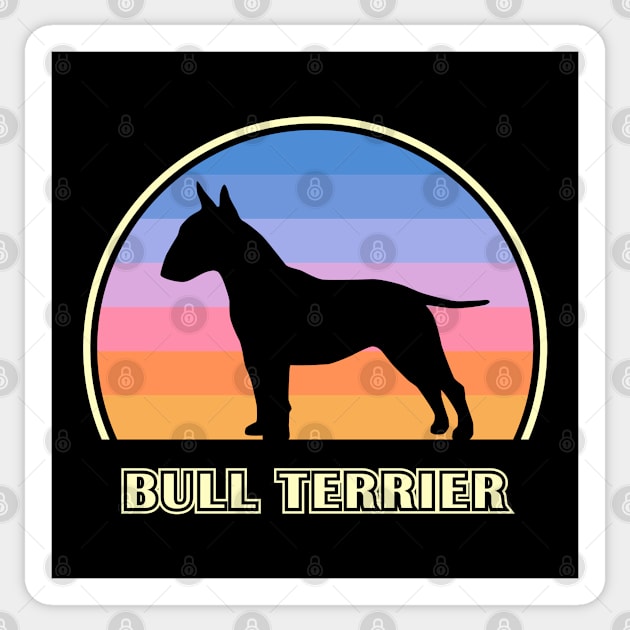 Bull Terrier Vintage Sunset Dog Sticker by millersye